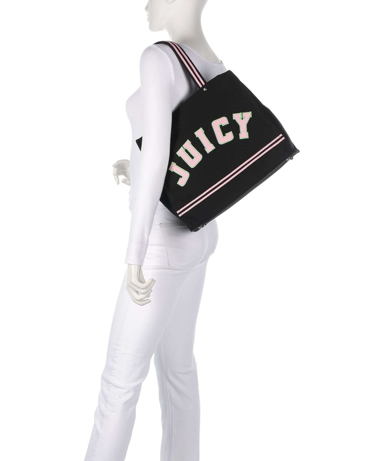 Juicy Couture Iris Patch Canvas L Tote bag black/juicy pink