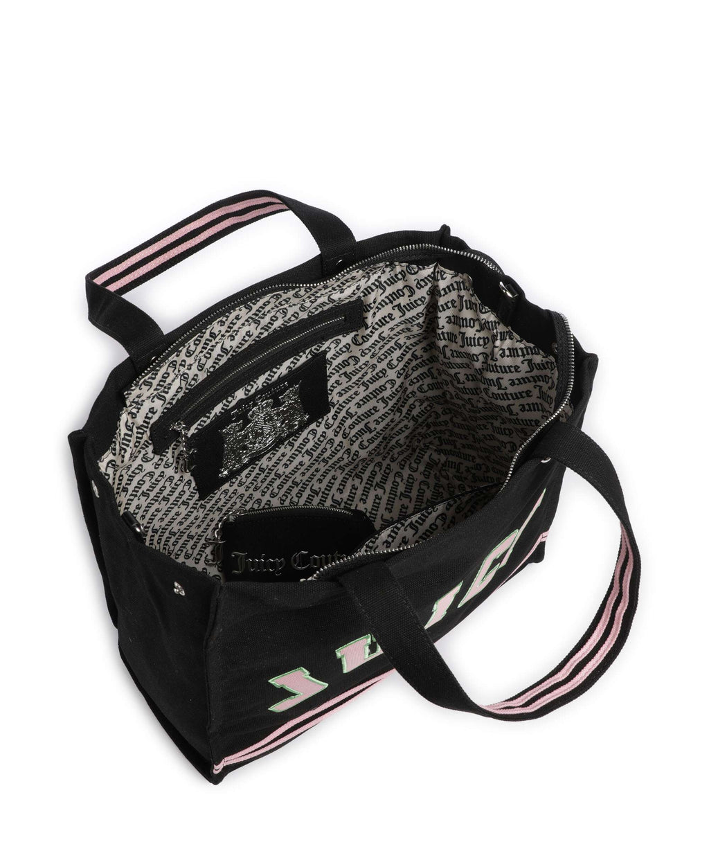 Juicy Couture Iris Patch Canvas L Tote bag black/juicy pink