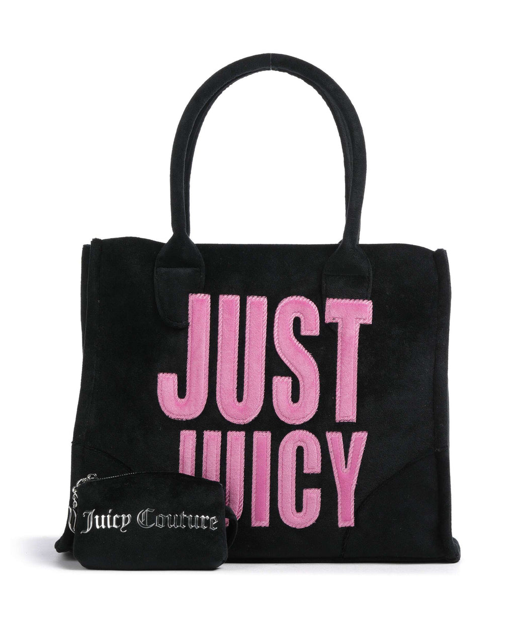 Juicy Couture Iris Patch Velvet L Tote bag black