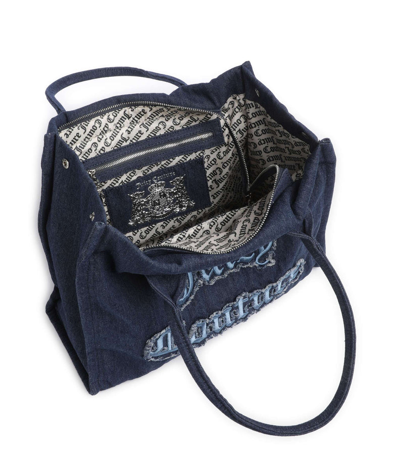 Juicy Couture Iris Distressed L Tote bag denim