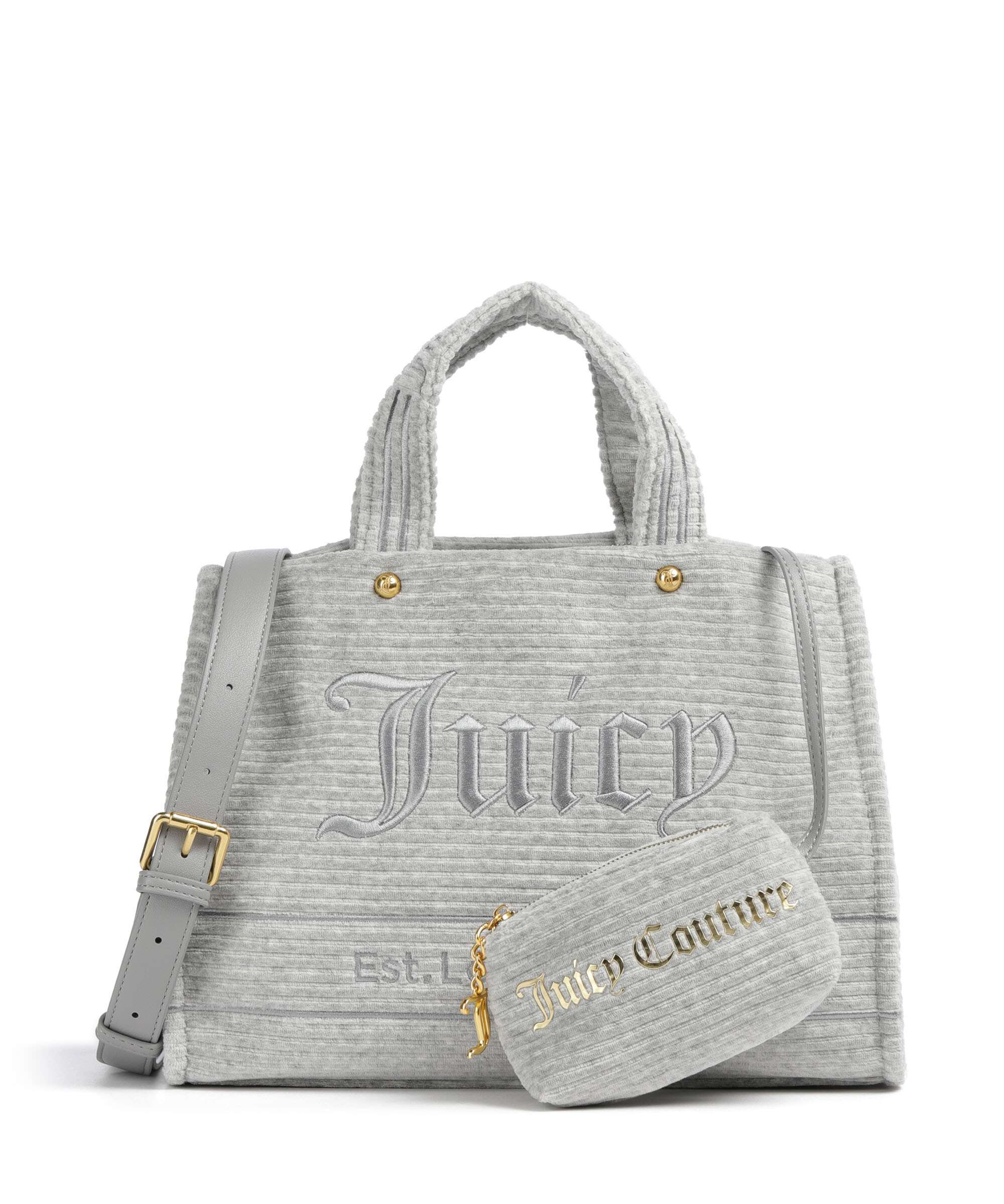 Juicy Couture Iris Velvet M Handbag silver marl