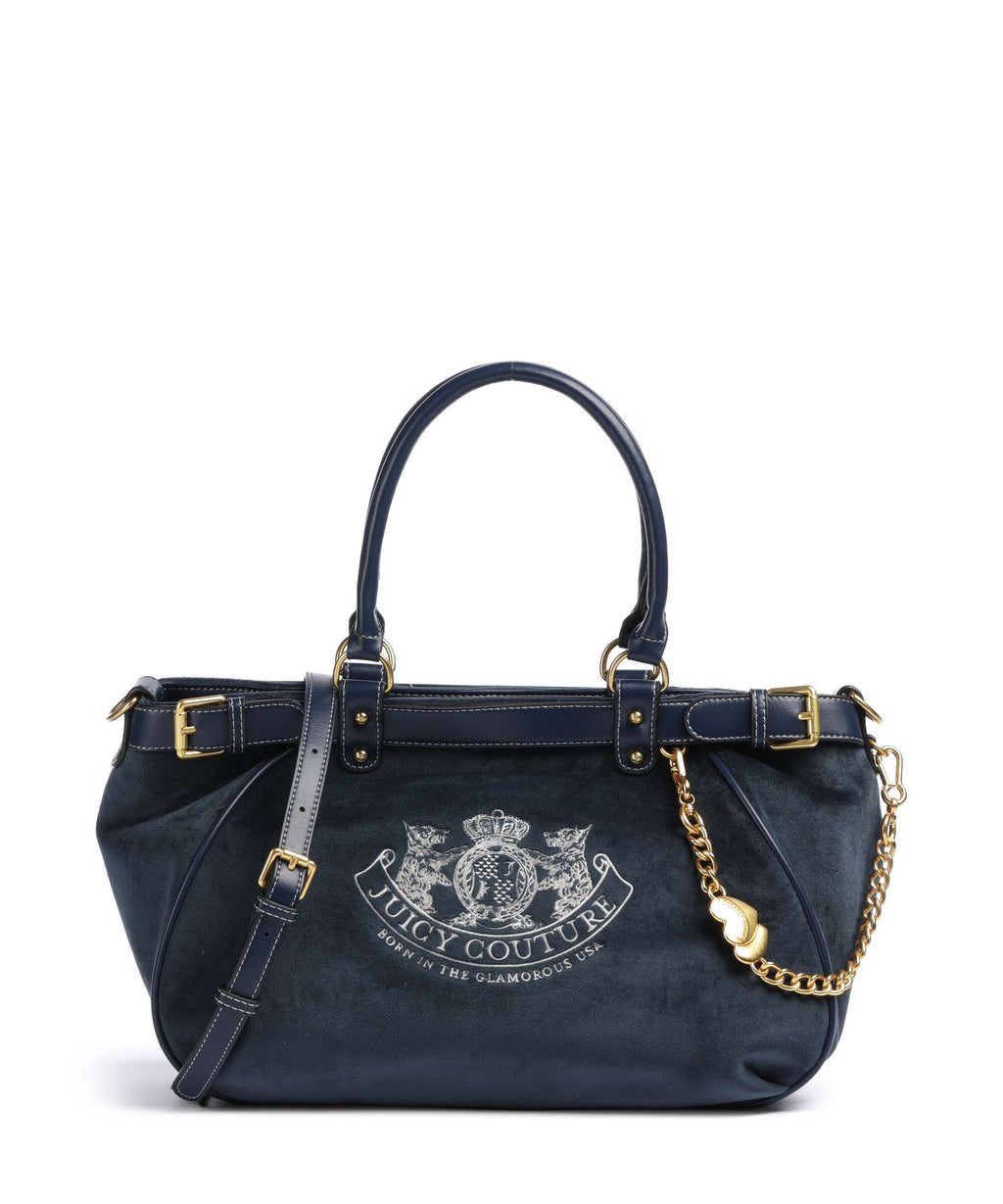 Juicy Couture Twig Narrative Velvet L Tote bag blue depths