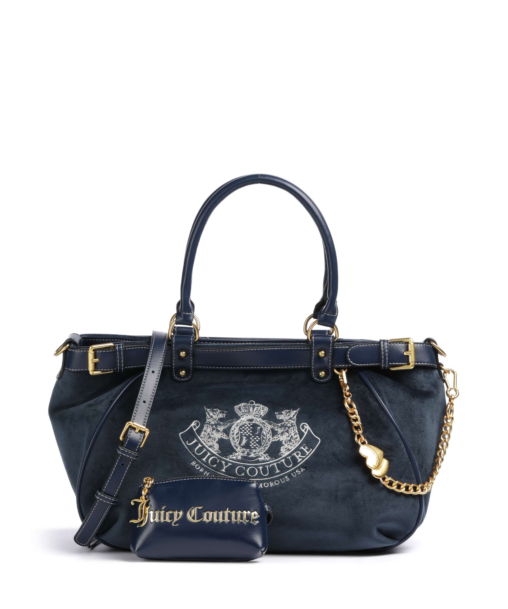 Juicy Couture Twig Narrative Velvet L Tote bag blue depths