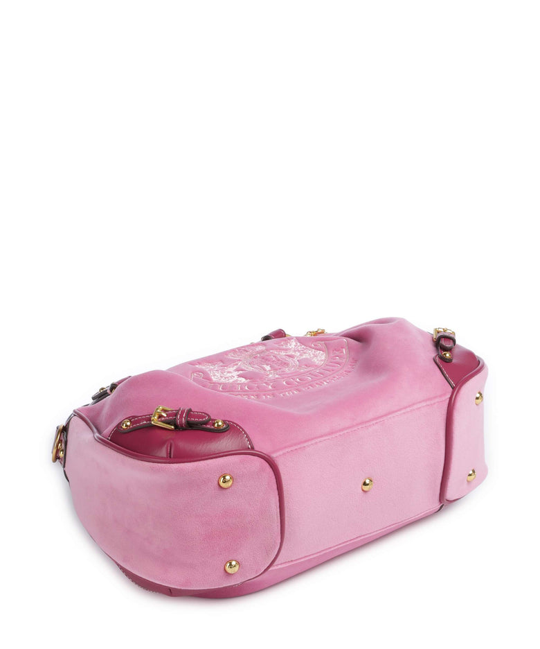 Juicy Couture Twig Narrative Velvet M Hobo bag super pink
