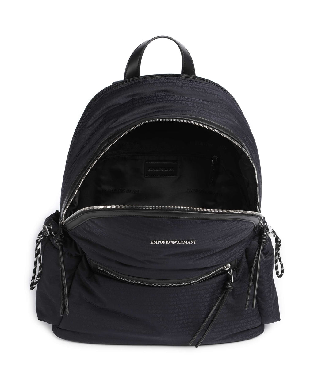 Emporio Armani Monogram Backpack iconico blu navy