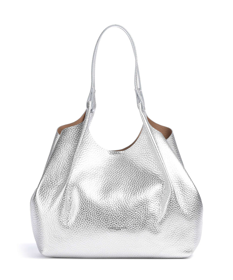 Gianni Chiarini Dua L Hobo bag silver clay