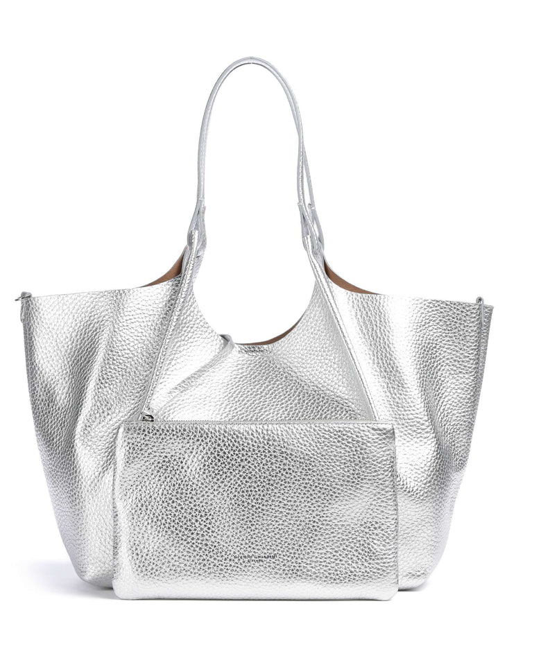Gianni Chiarini Dua L Hobo bag silver clay