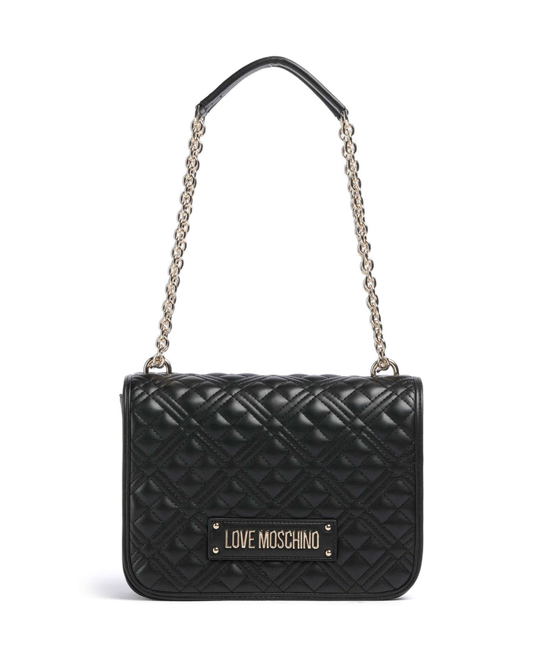 Love Moschino Quilted Laminated Shoulder bag nero