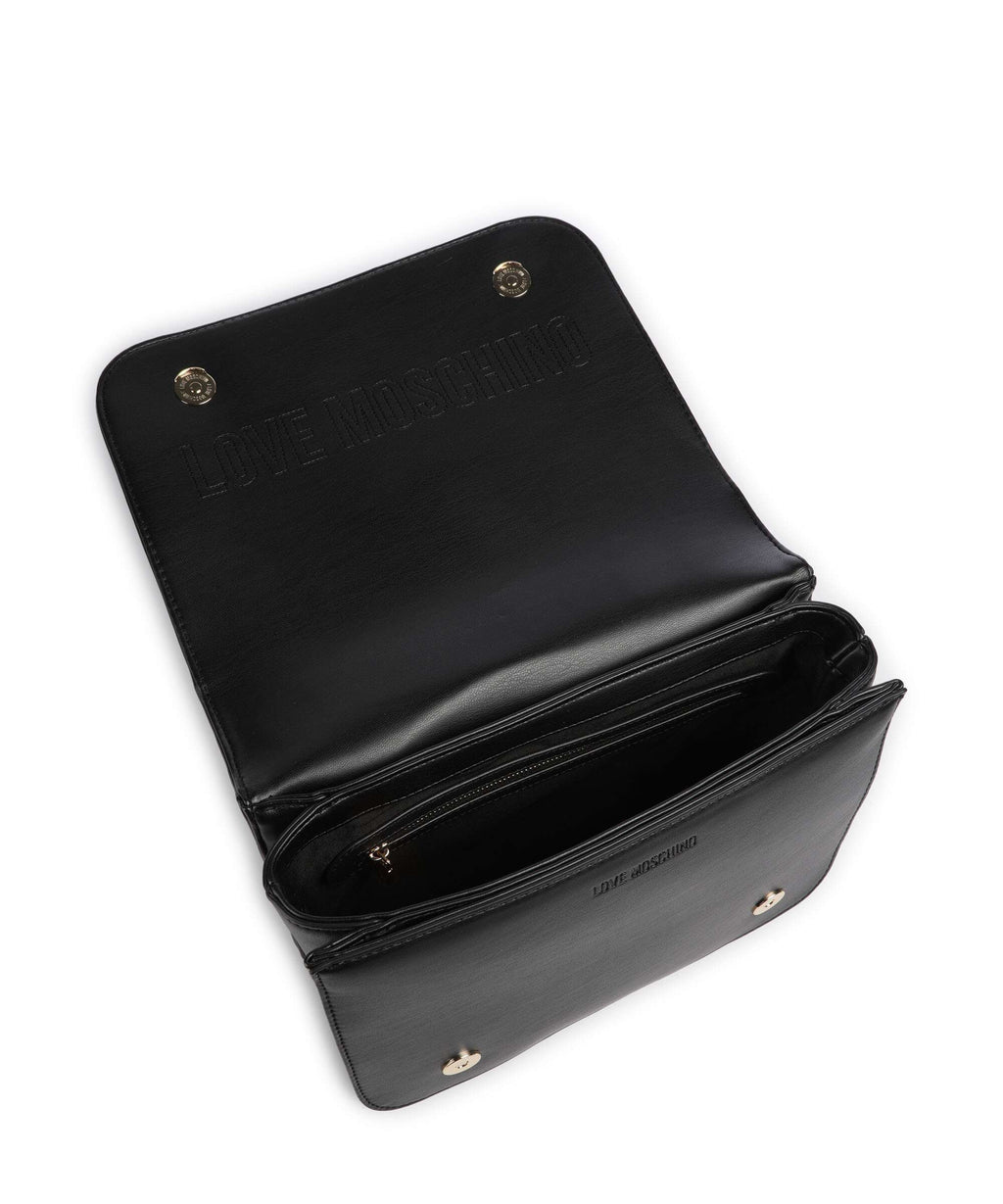 Love Moschino Quilted Laminated Shoulder bag nero