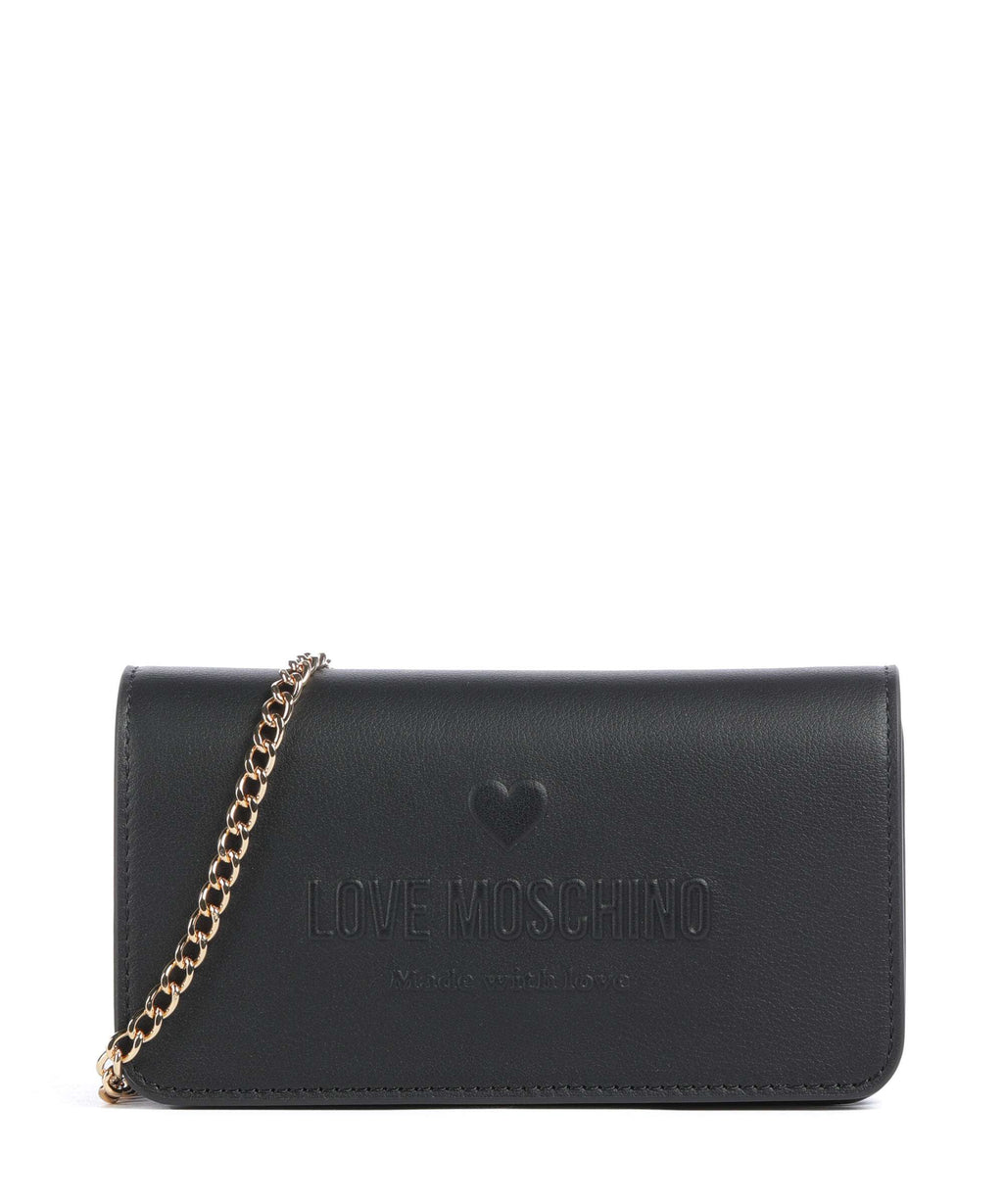 Love Moschino Love Embossed Crossbody bag nero