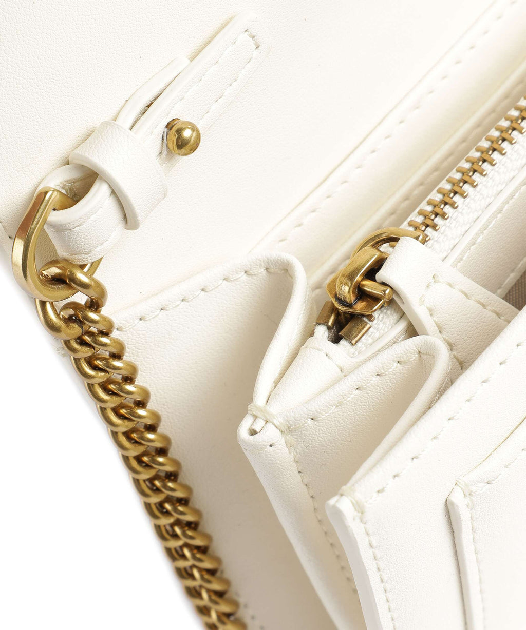 Pinko Love One Wallet bianco seta/antique gold