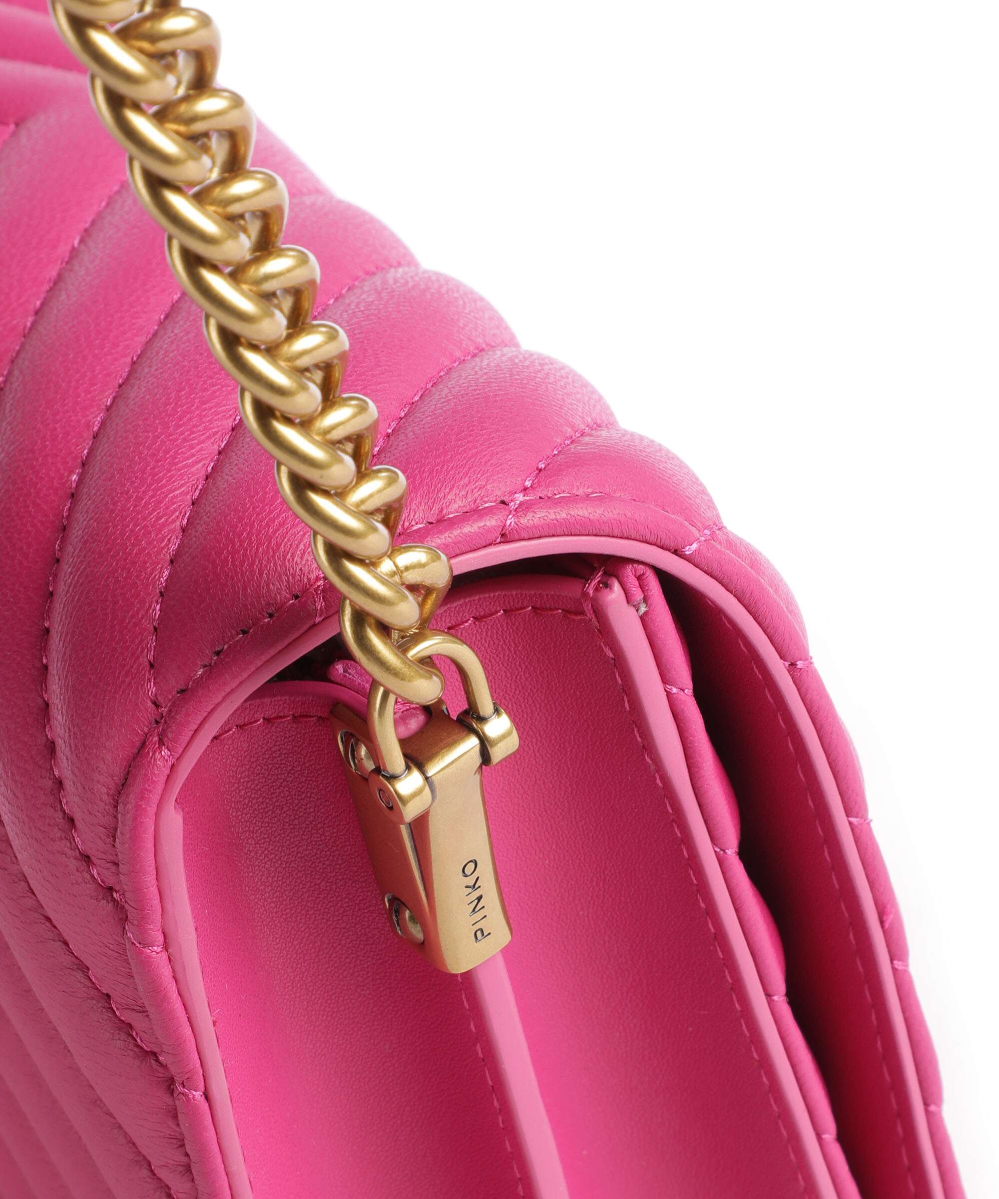 Pinko Love Click Mini Crossbody bag pink pinko/antique gold