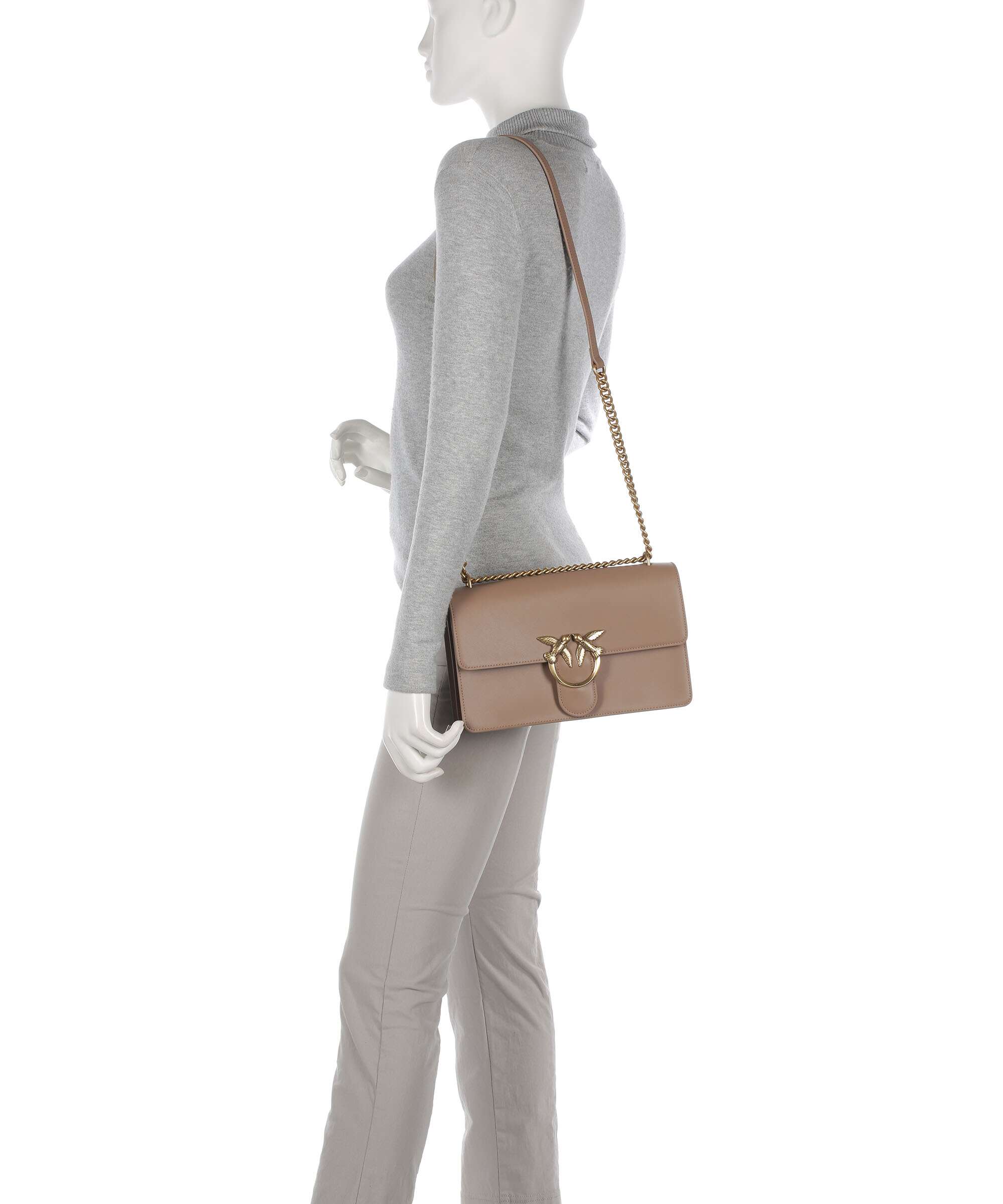 Pinko Love One Classic Shoulder bag biscotto zenzero