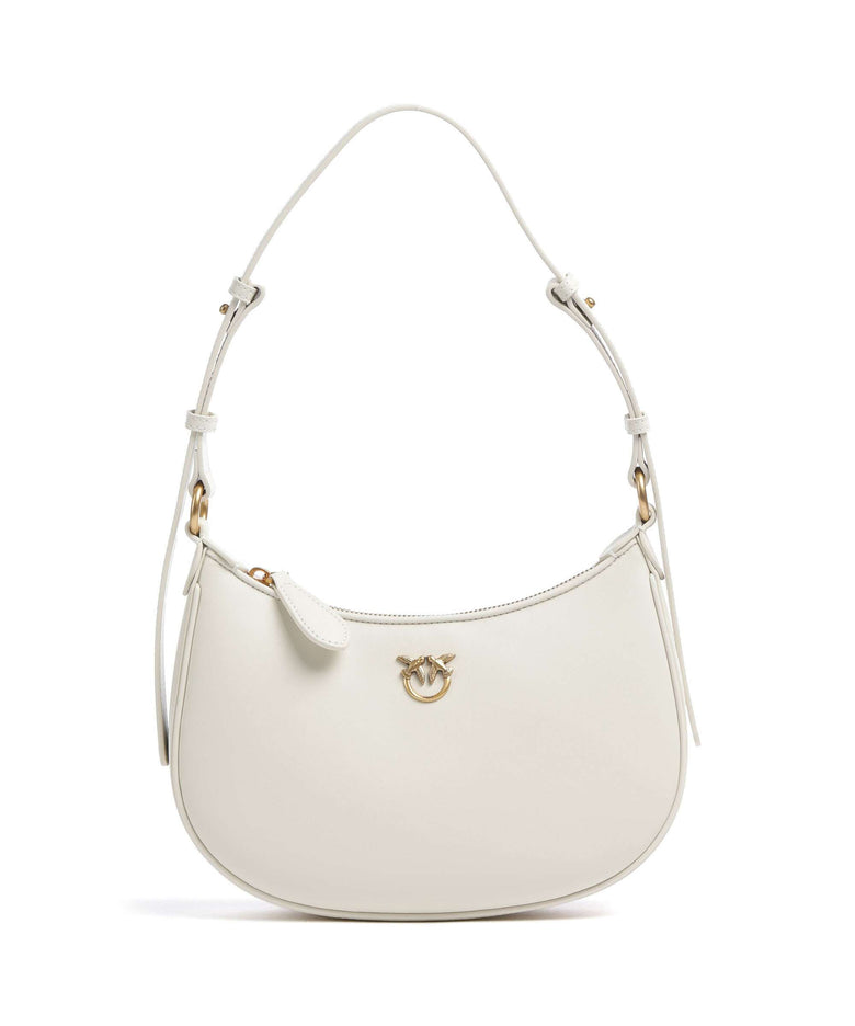 Pinko Half Moon Mini Shoulder bag bianco seta/antique gold