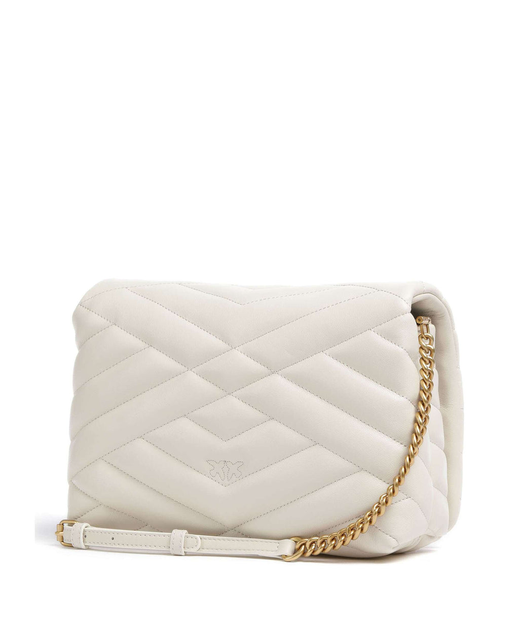 Pinko Love Click Puff Classic Crossbody bag bianco