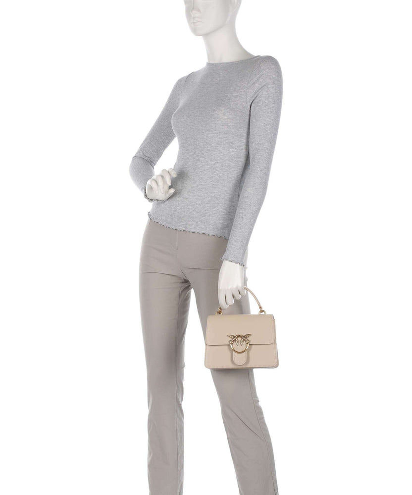 Pinko Love One Mini Crossbody bag beige/grigio fumo/antique gold