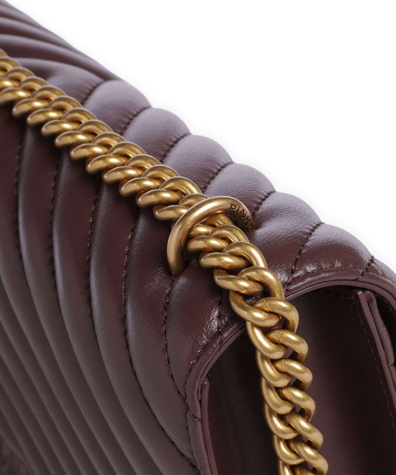 Pinko Love One Classic Shoulder bag cioccolato amaro/antique gold