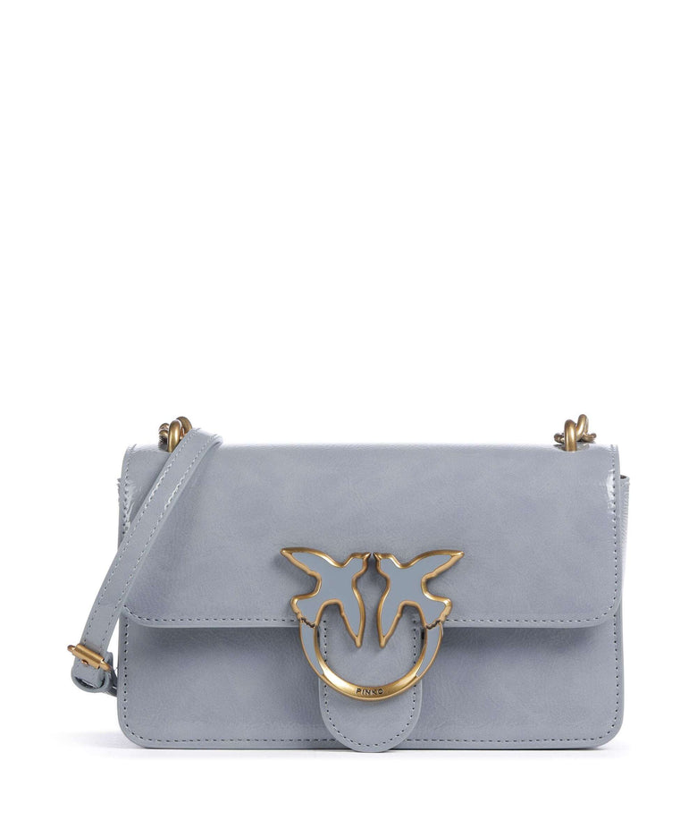 Pinko Love One Mini Crossbody bag light blue/antique gold