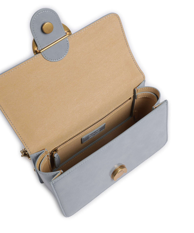 Pinko Love One Mini Crossbody bag light blue/antique gold