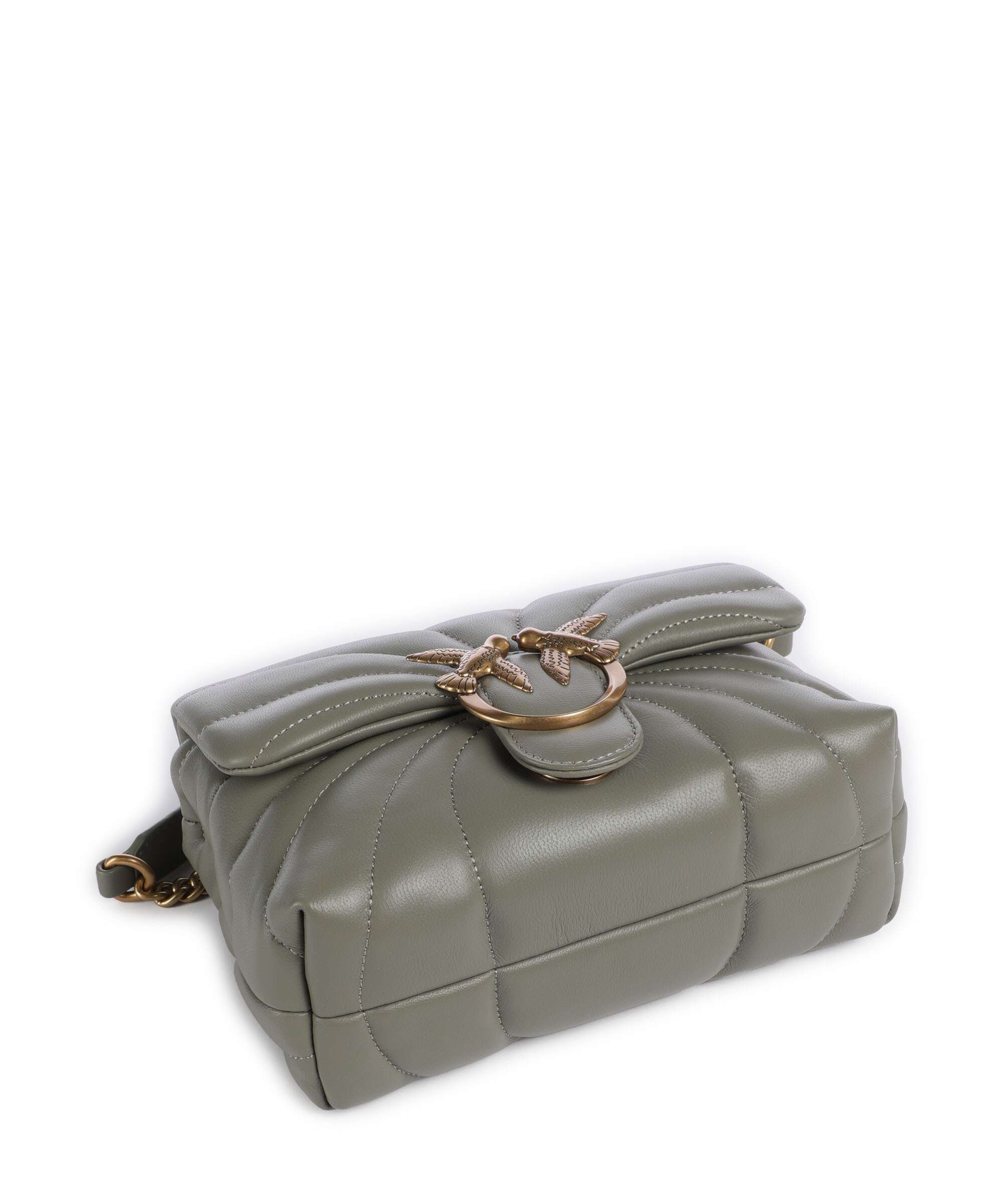 Pinko Love Puff Mini Shoulder bag verde vertiver/antique gold