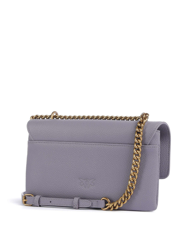 Pinko Love Soft Mini Shoulder bag cenerre viola/antique gold
