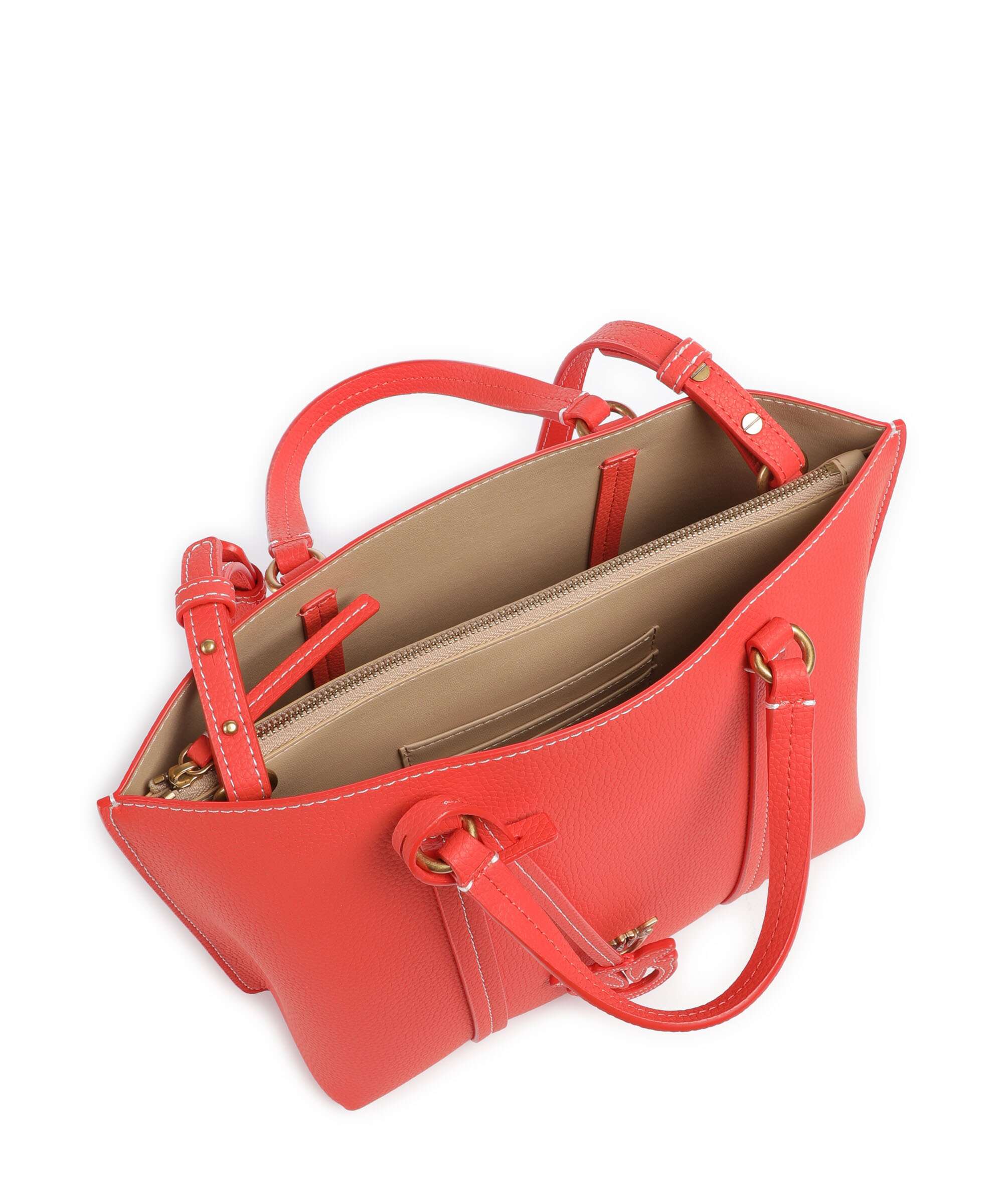 Pinko Carrie Classic Handbag rosso mandarino/antique gold