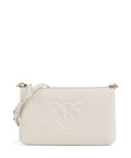 Pinko Flat Mini Crossbody bag bianco seta/antique gold
