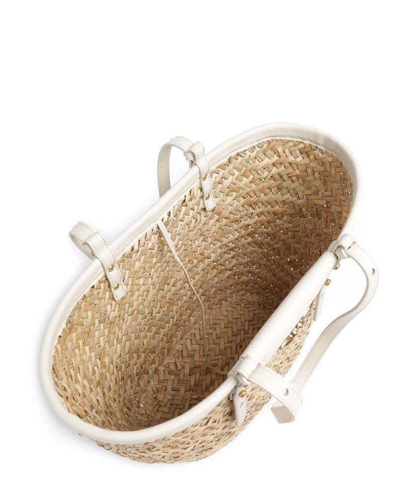 Pinko Love Summer Tote bag bianco seta/antique gold