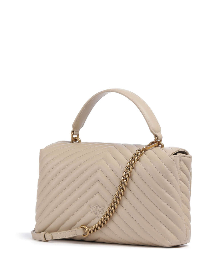 Pinko Love Lady Puff Classic Handbag beige/grigio fumo/antique gold