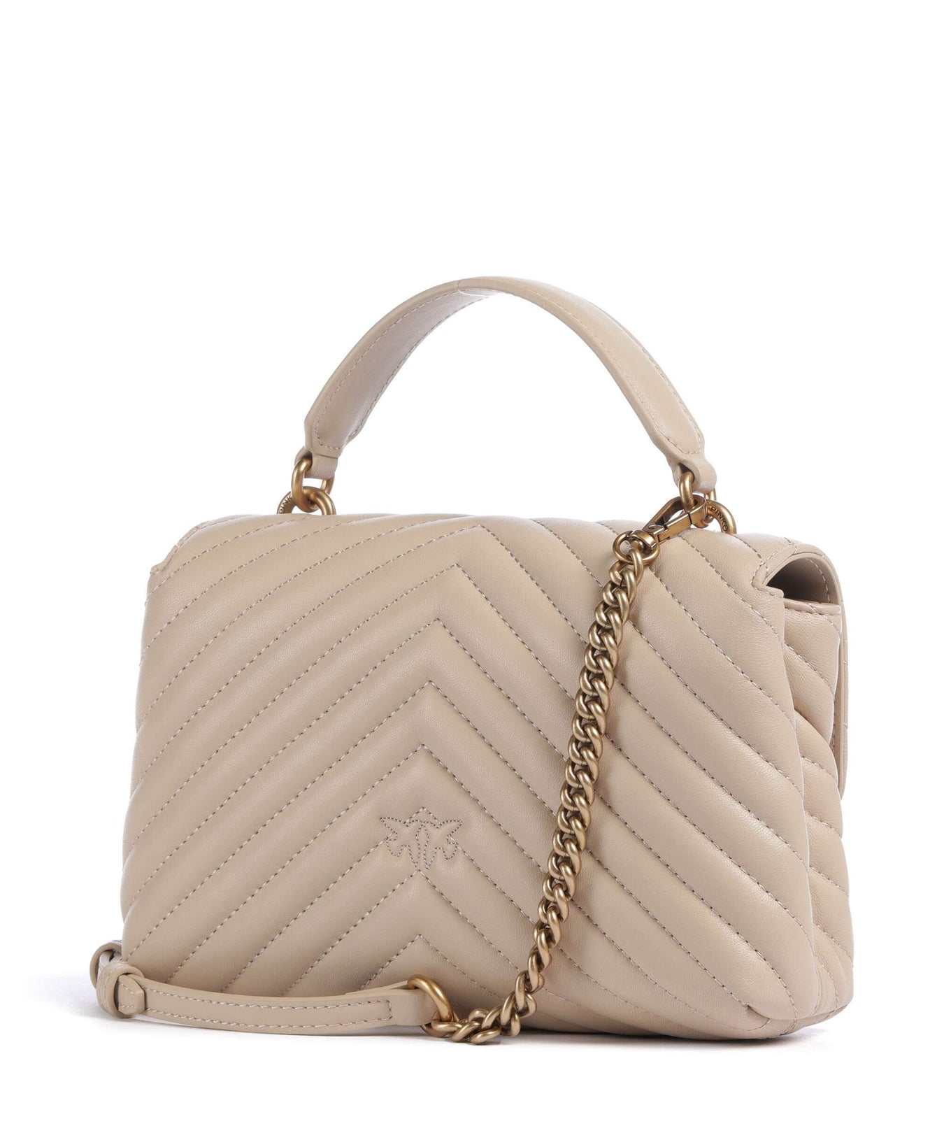 Pinko Love Lady Puff Mini Handbag beige/grigio fumo/antique gold