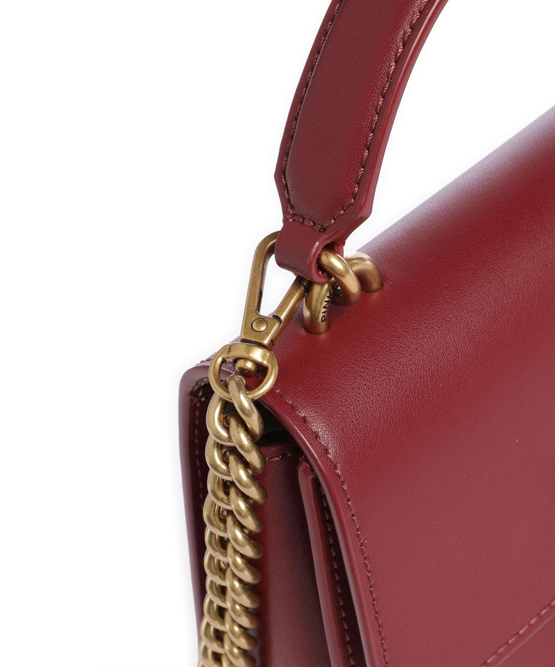 Pinko Love One Mini Handbag bordeaux merlot/antique gold