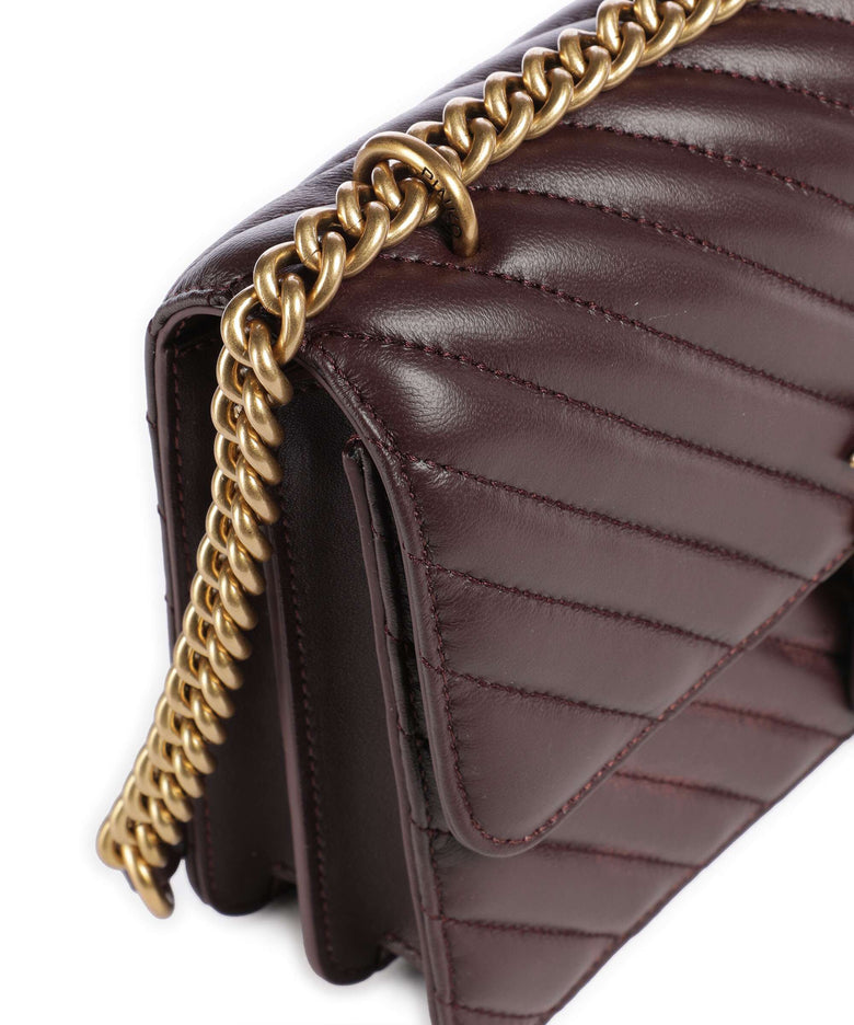 Pinko Love One Classic Shoulder bag uva di catawba/antique gold