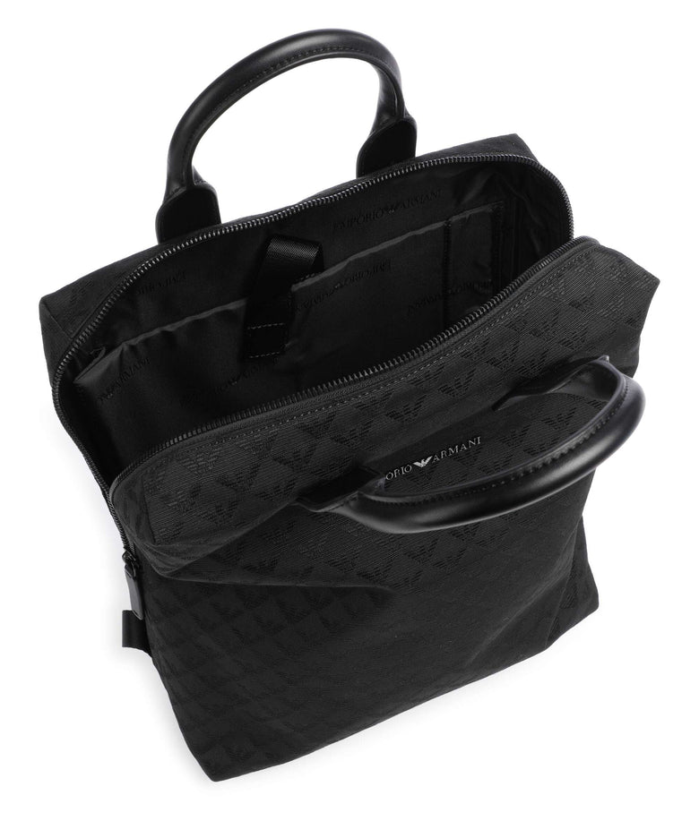 Emporio Armani Omnia Jacquard Backpack black