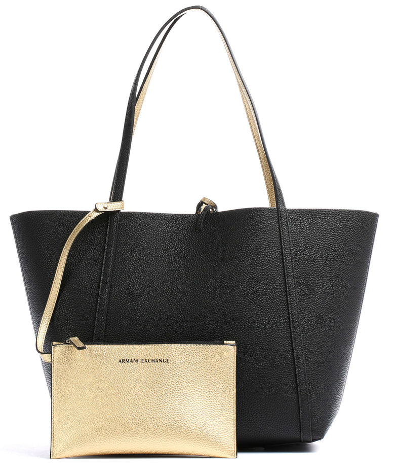 Armani Exchange Tote bag nero/oro