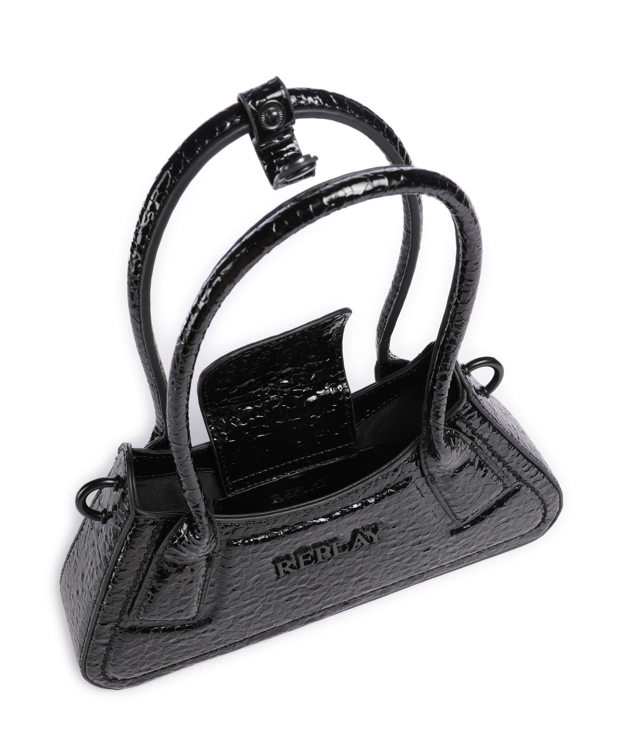 Replay Shoulder bag shiny black