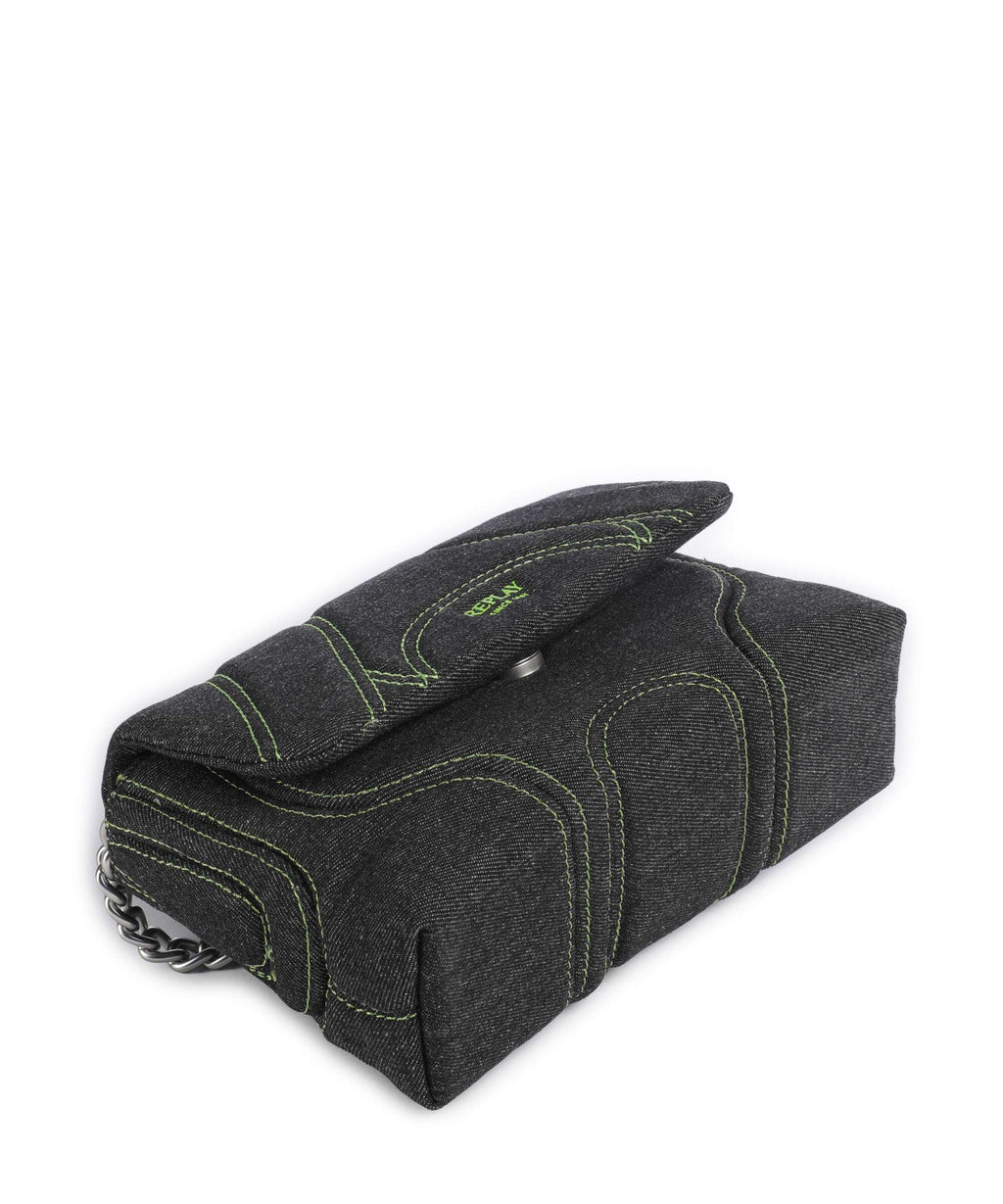 Replay Crossbody bag washed black/green