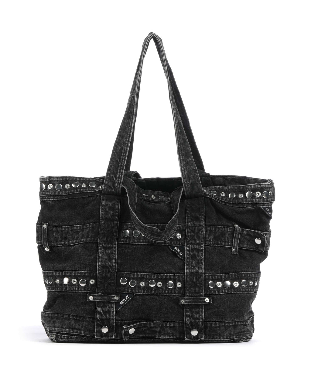 Replay Tote bag washed black