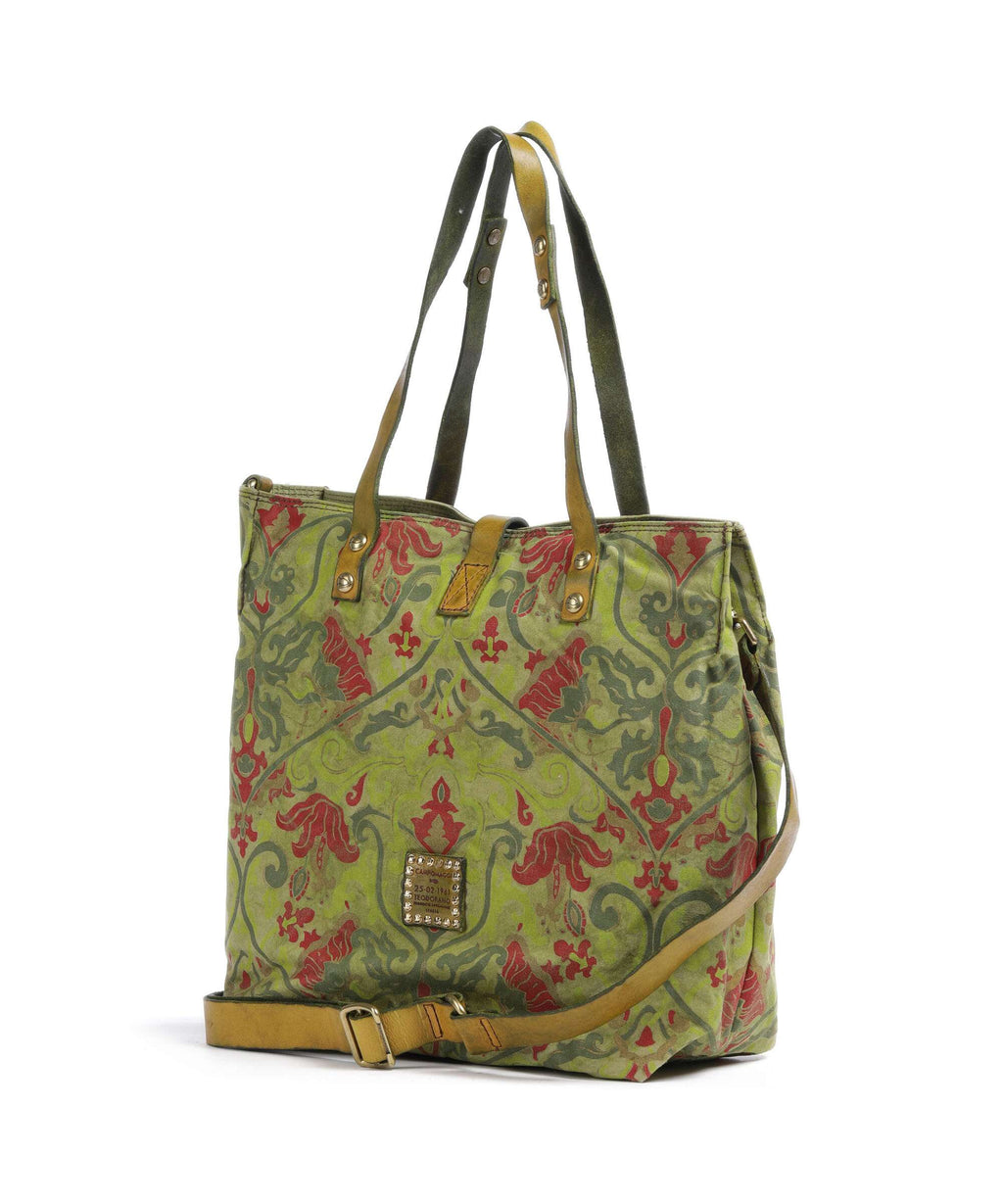 Campomaggi Tote bag beige/cedro/rosso/verde