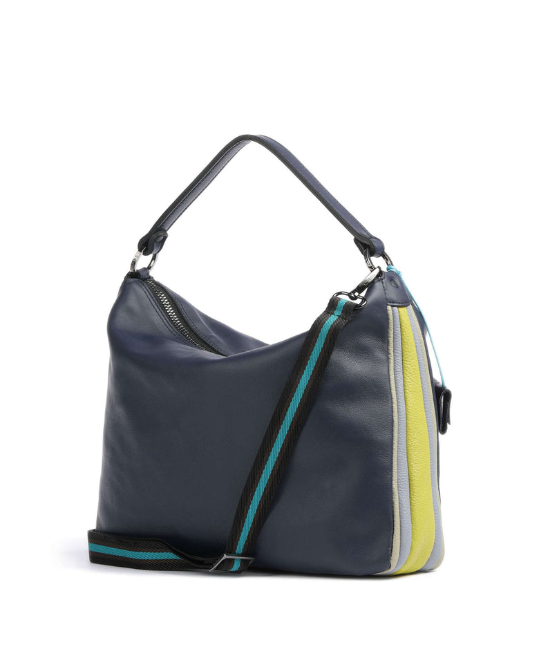 Gabs Stripes Calliope Hobo bag inchiostro blu