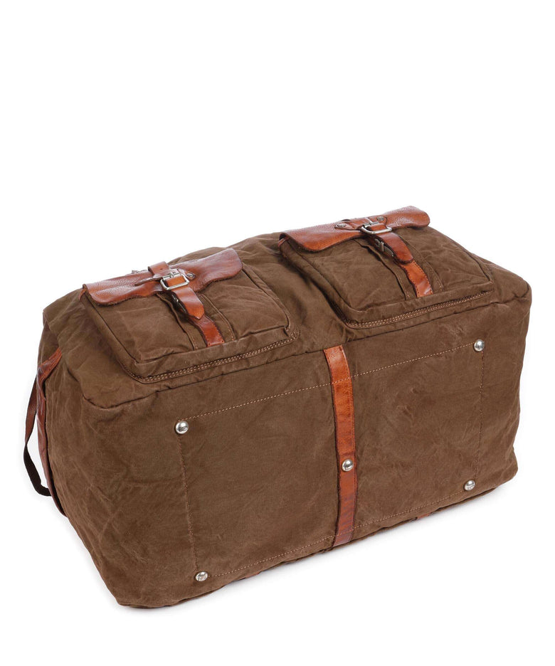 Campomaggi Weekend bag verde militare/cognac