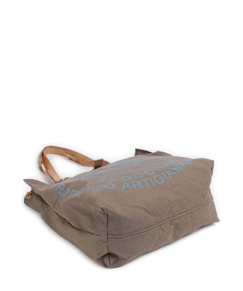 Campomaggi Tote bag verde militare/naturale/ceruleo