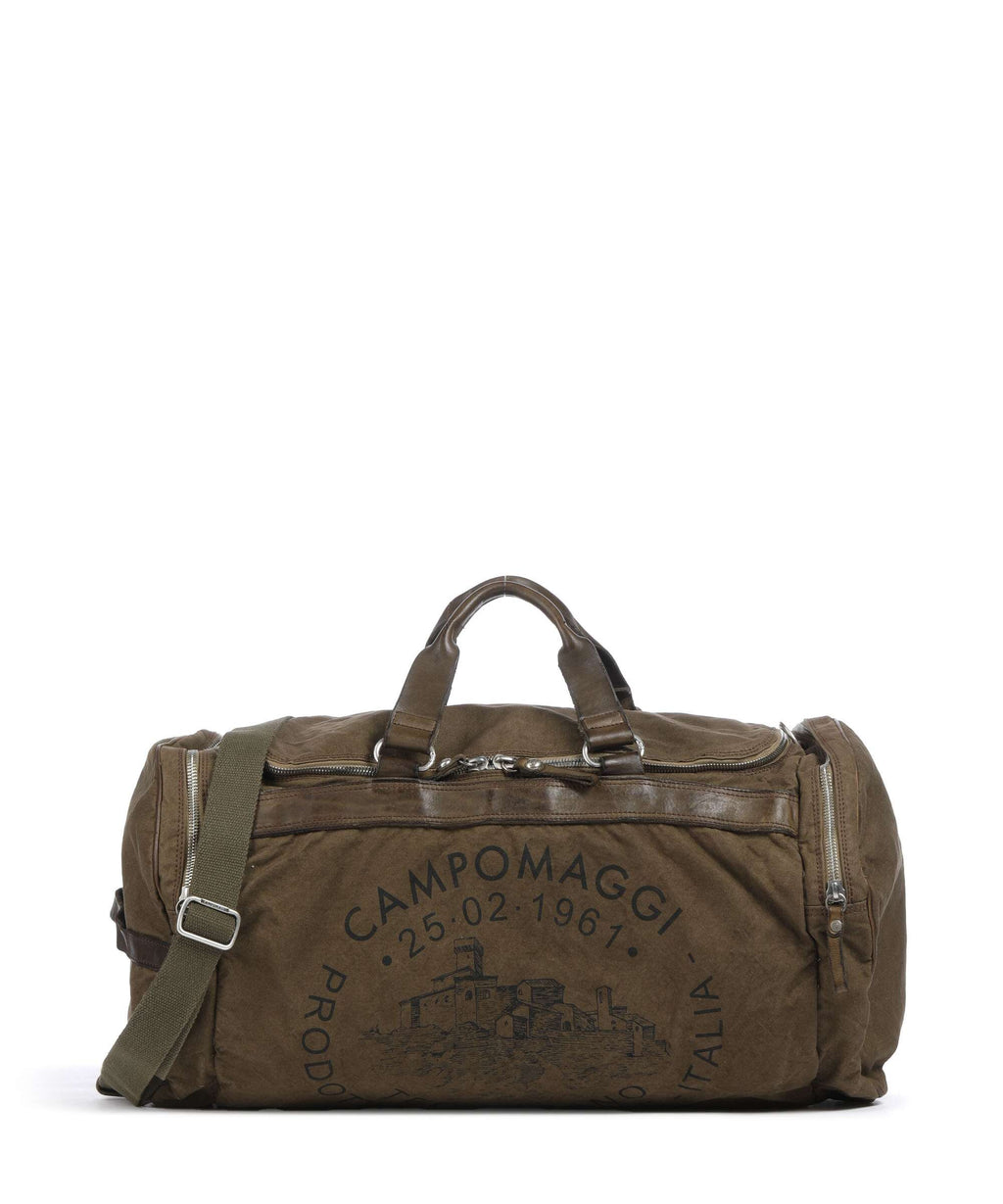 Campomaggi Weekend bag verde militare/nera
