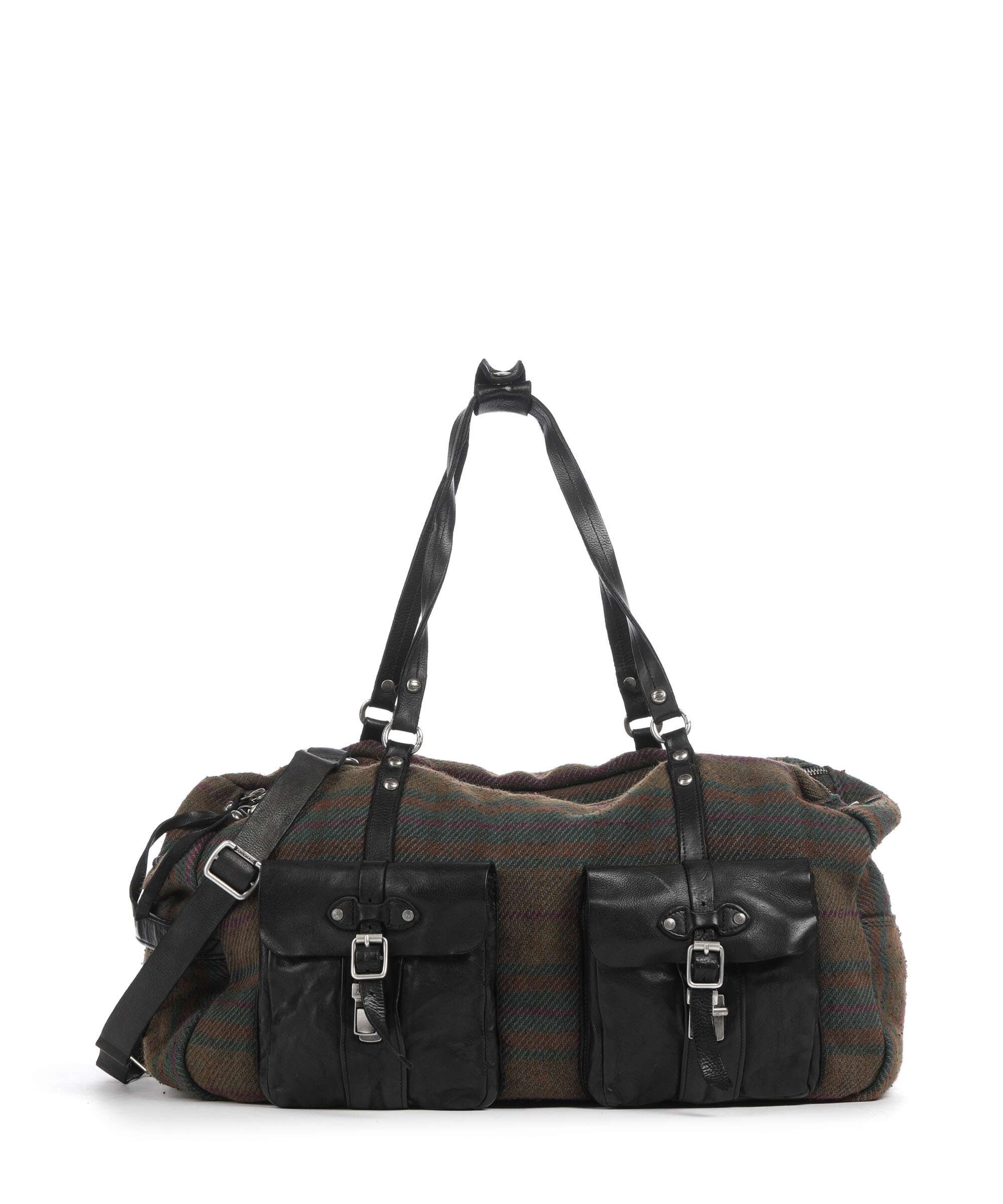 Campomaggi Weekend bag scozzese fuxia/nero