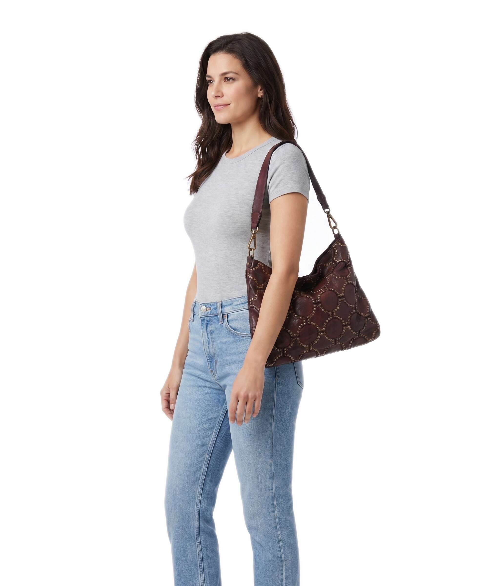 Campomaggi Hobo bag wine
