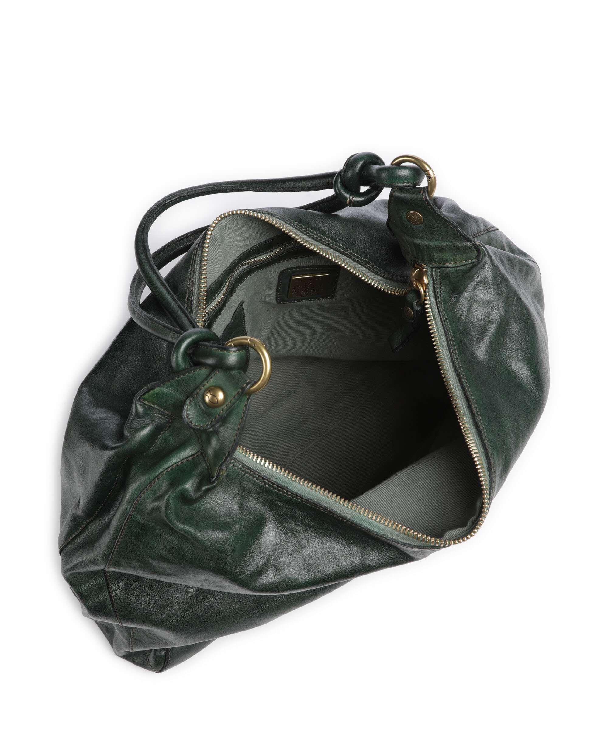 Campomaggi Hobo bag green bottle