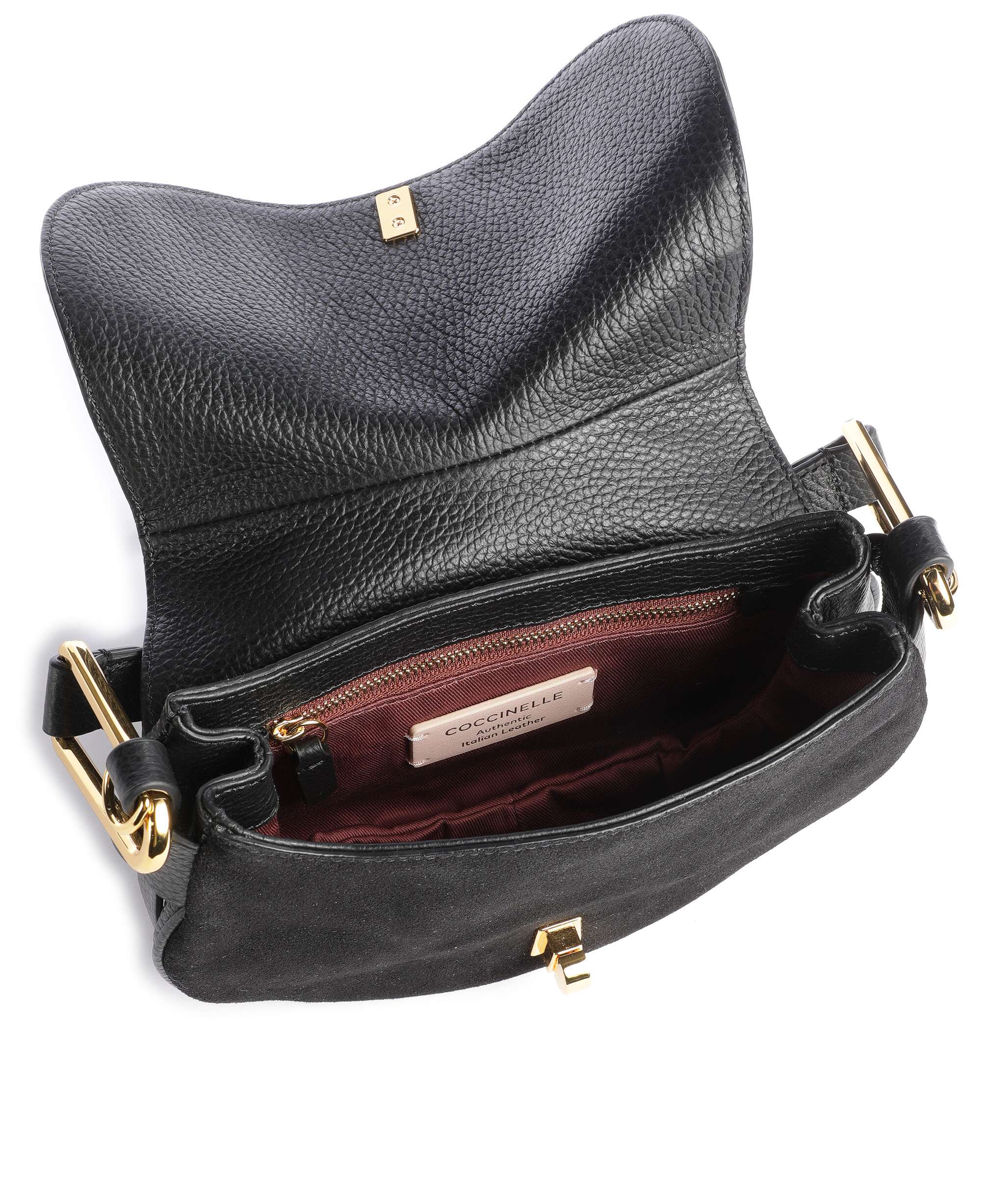 Coccinelle Magie Suede Shoulder bag noir