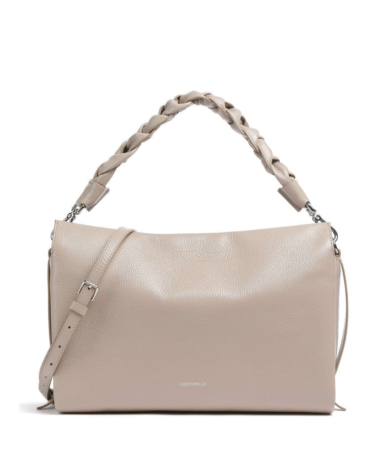 Coccinelle Boheme Shiny Goat Hobo bag powder pink