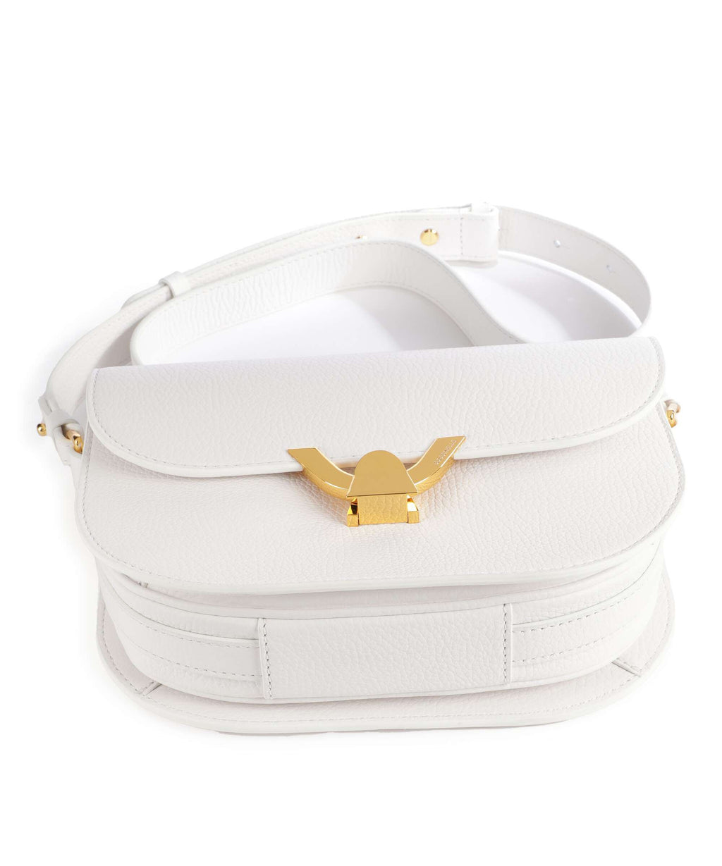 Coccinelle Dew Crossbody bag brillant white