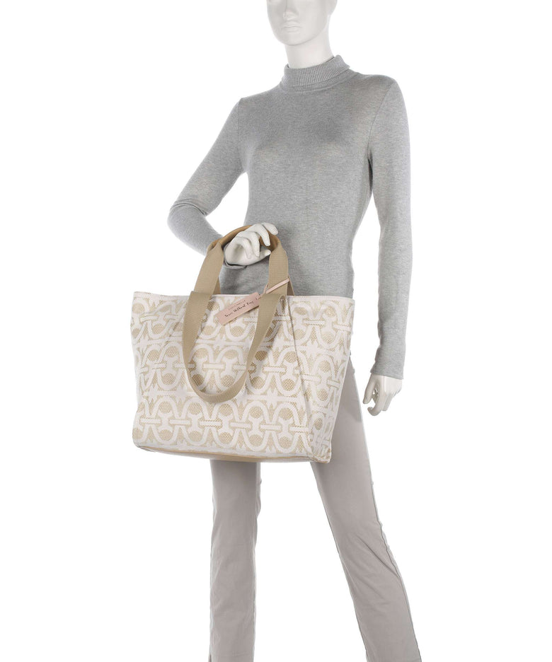 Coccinelle Never Without Bag Summer Monogram Tote bag multicolour/brown/white/faded black
