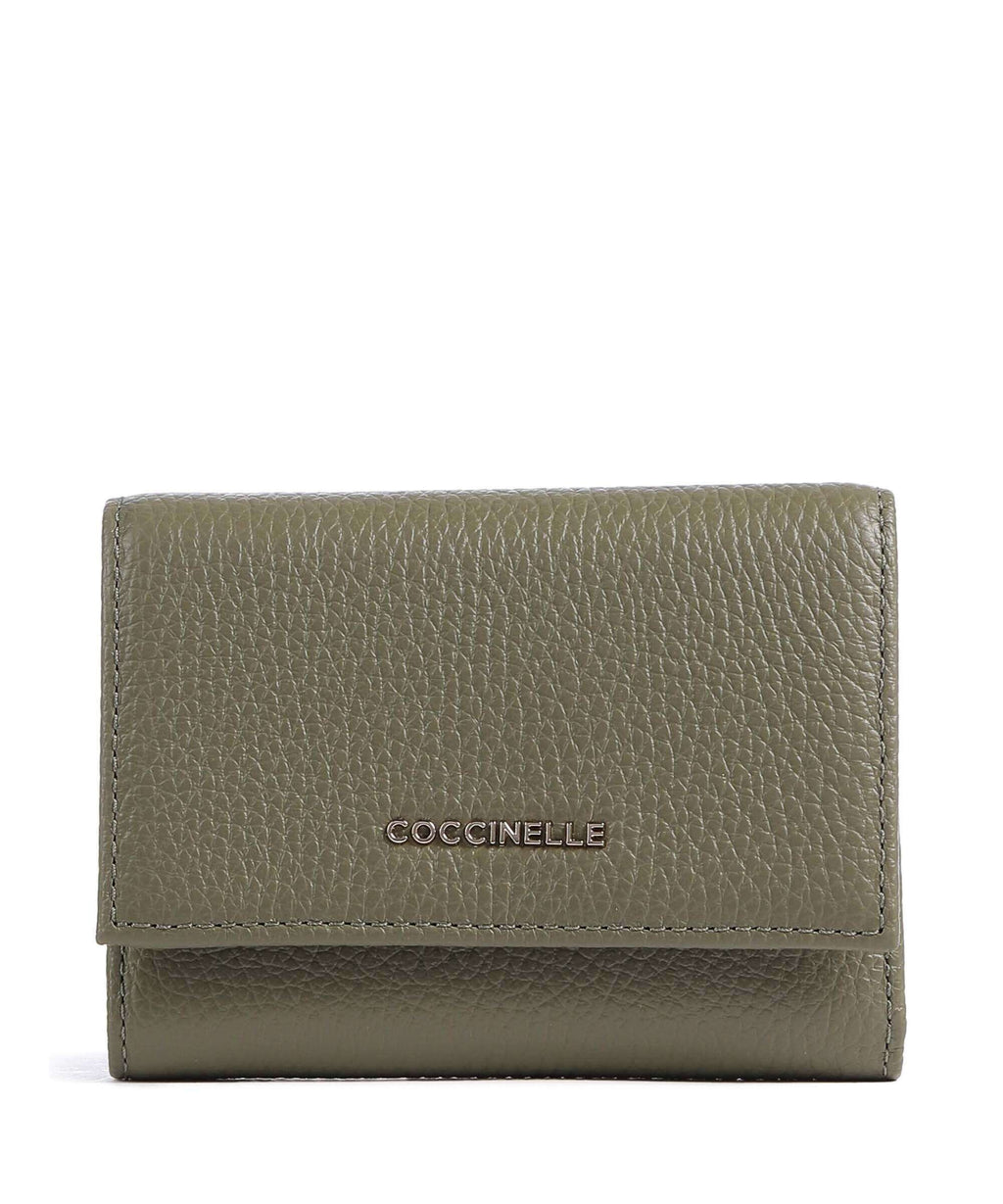 Coccinelle Metallic Soft Wallet laurel green